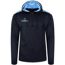 Load image into Gallery viewer, Navy and sky blue Heritage Hoodie from Scorpion Sports UK