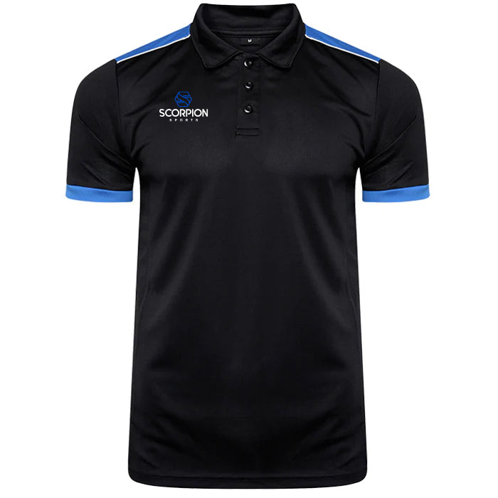 Black and royal blue polo shirt top