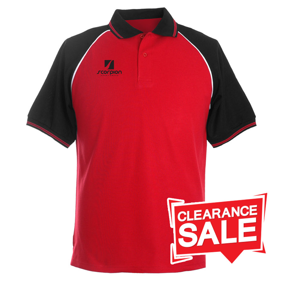 Elite Polo Shirts Red/Black Scorpion Sports Shop
