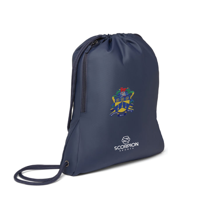 Barkers Butts Rugby Club Premium Pump Bag in navy, with the Barkers Butts badge embroidered on the front. Supplied by Scorpion Sports, the clubs official kit and teamwear supplier.