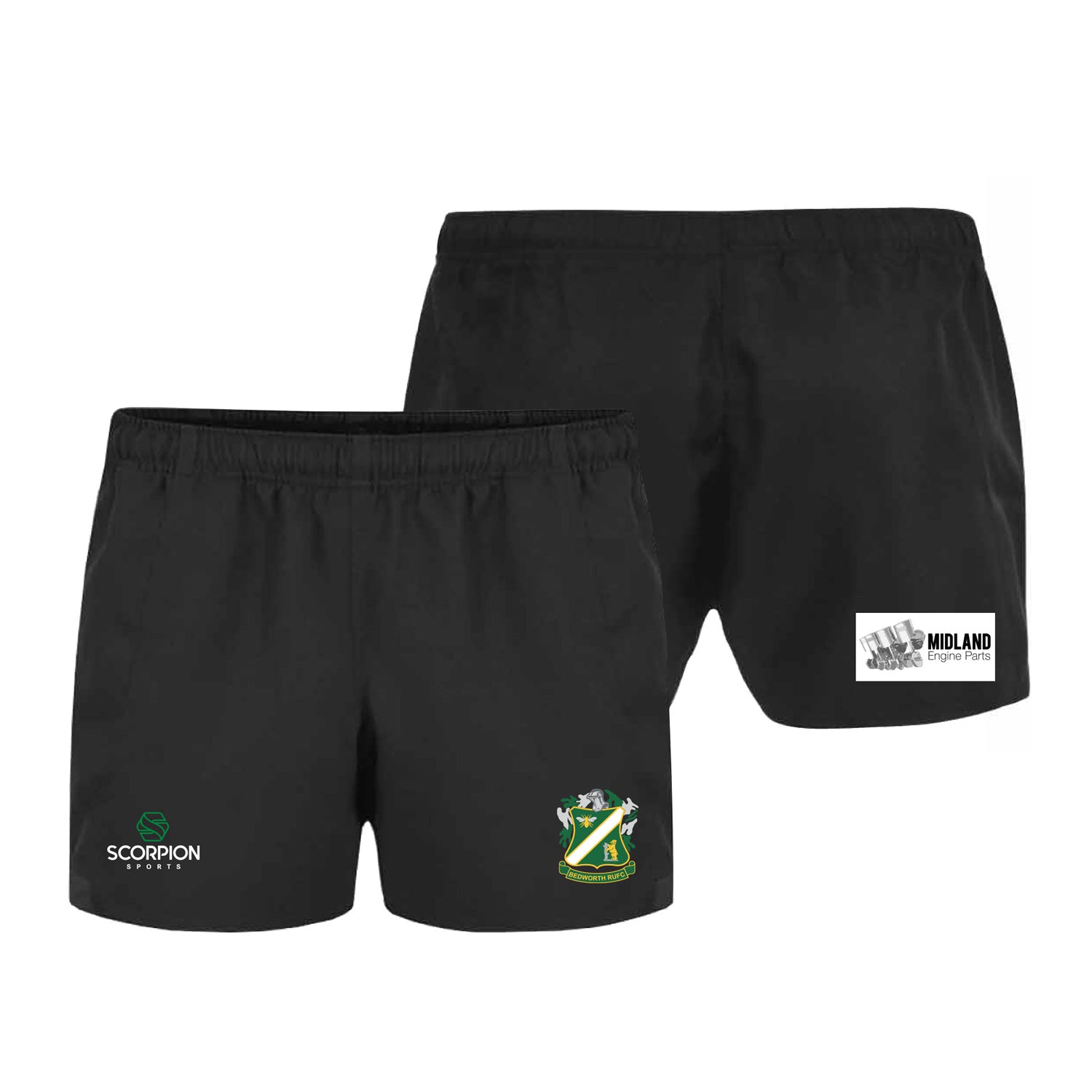 Bedworth RFC Twill Rugby Shorts (Midland Engines)