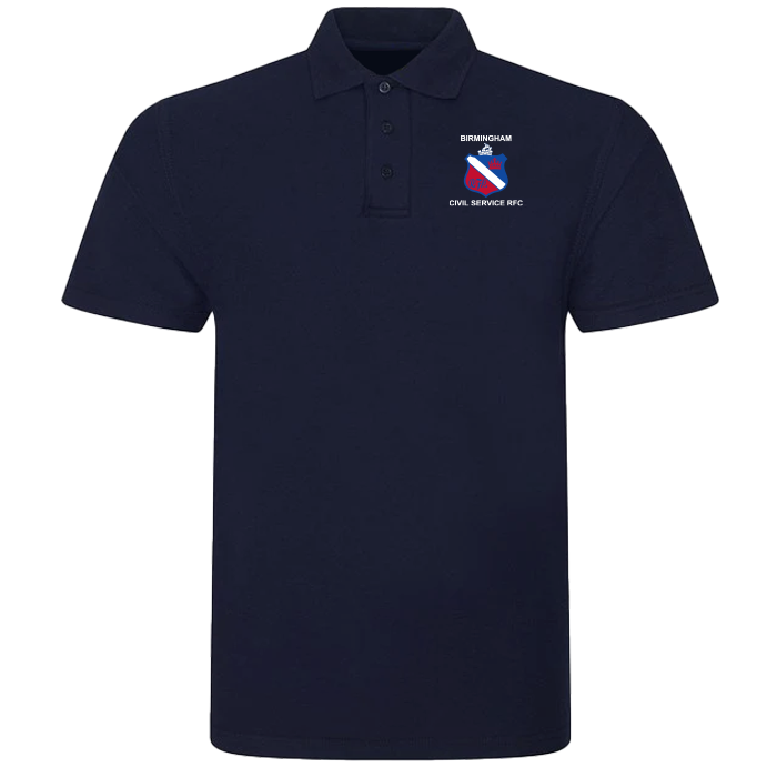 Birmingham Civil Service RFC Navy Polo Shirts