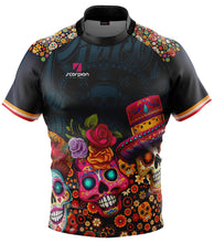 Load image into Gallery viewer, Rugby Themed Tour Shirts - Día de los Muertos
