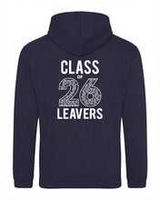 Load image into Gallery viewer, Eastern Green School Leavers Hoodie Back View 2026 Navy
