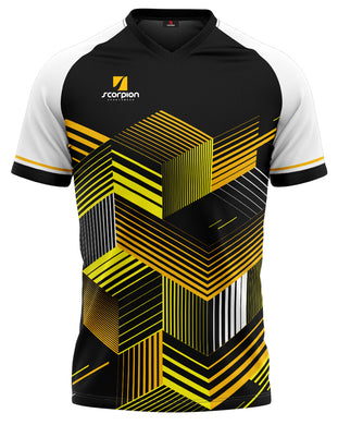 Scorpion-Sports-Football-Shirt-Galaxy-Black-Amber-Yellow