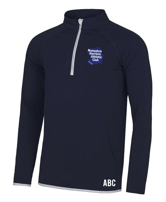 Nuneaton Harriers L/W Zipped Top