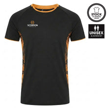 Load image into Gallery viewer, Amber and black Optimum T-Shirt from stock at Scorpion Sports. Ideal teamwear t-shirt or as a leisurewear tee.

