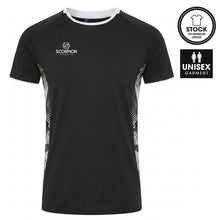 Load image into Gallery viewer, Scorpion Sports Black &amp; White Teamwear Optimum T-Shirt from stock
