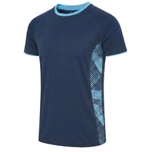 Load image into Gallery viewer, Optimum T-Shirt in navy and sky blue from Scorpion Sports teamwear range

