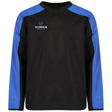 Load image into Gallery viewer, Teamwear Black and Royal Blue drill top n junior and senior sizes from Scorpion Sports.
