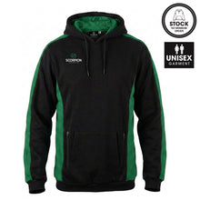 Load image into Gallery viewer, Stock Black and Green Stadium Teamwear Hoodie from Scorpion Sports
