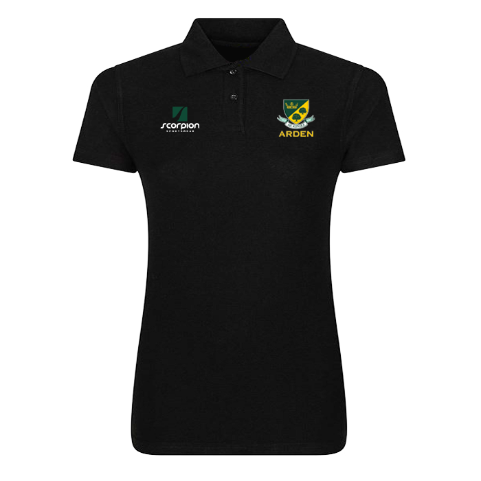 Arden Academy Staff Ladies Black Polo Shirts