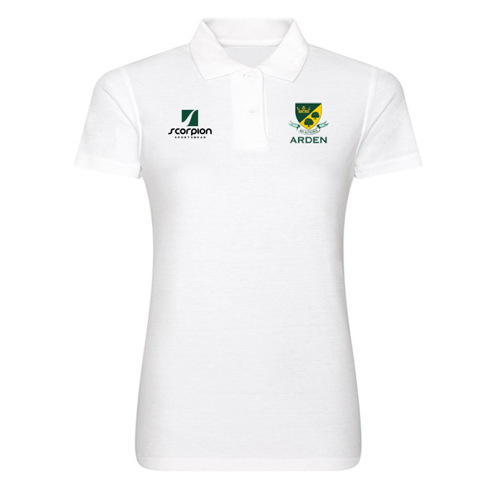 Arden Academy Staff Ladies White Polo Shirts