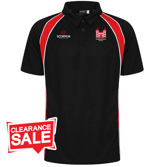 Chipping Norton RFC Performance Polo Shirt Black & Red