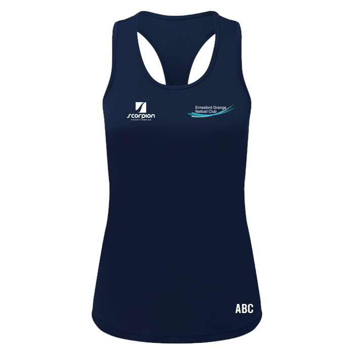 Ernesford Grange Netball Training Vest - Navy – Scorpion Sports Shop