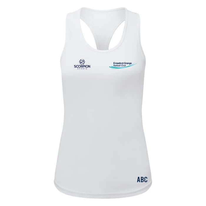 Ernesford Grange Netball Training Vest - White