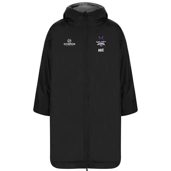 Galaxy Netball Black All Weather Robe Jacket