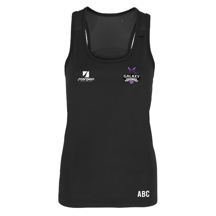 Galaxy Netball Training Vest - Black