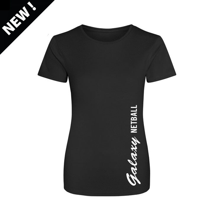 Galaxy Netball Black T-Shirt