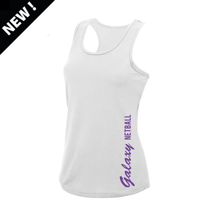 Galaxy Netball Vest In White