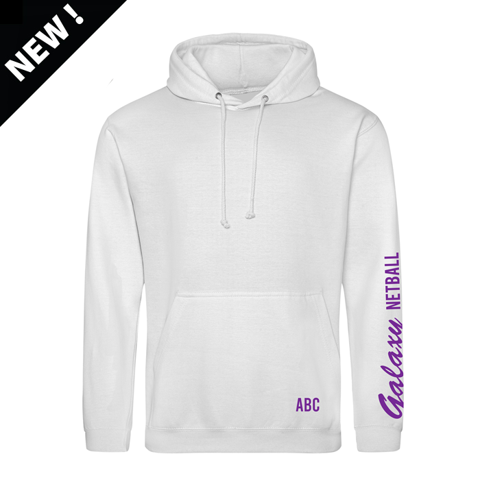 Galaxy Netball White Hoodie
