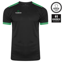 Load image into Gallery viewer, Black &amp; Green Heritage T-Shirt from Scorpion Sports.
