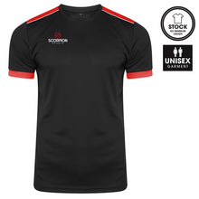 Load image into Gallery viewer, Teamwear Black and Red Heritage T-Shirt available from stock at Scorpion Sports. 
