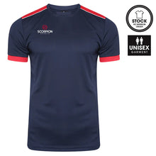 Load image into Gallery viewer, Navy &amp; Red Heritage T-Shirt available from stock at Scorpion Sports

