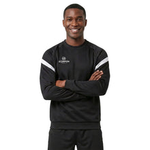 Load image into Gallery viewer, Teamwear Black and White Kinetic Sweater being worn by a male model.
