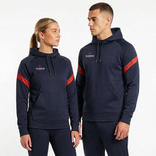 Load image into Gallery viewer, Teamwear Kinetic Hoodie in navy and red, from stock at Scorpion Sports UK.

