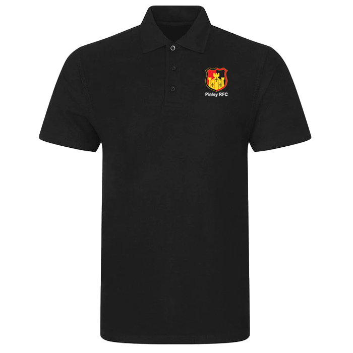 Pinley RFC Black Polo Shirts β Scorpion Sports Shop