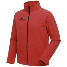 Load image into Gallery viewer, Red Softshell Jacket with a full black front zip. Available from stock at Scorpion Sports UK.
