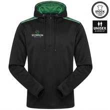 Load image into Gallery viewer, Black and Green Heritage Hoodie from Scorpion Sports. An ideal teamwear multi-sport hoodie.
