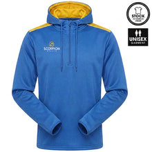 Load image into Gallery viewer, Heritage Hoodie in royal blue and yellow. Ideal Teamwear from Scorpion Sports

