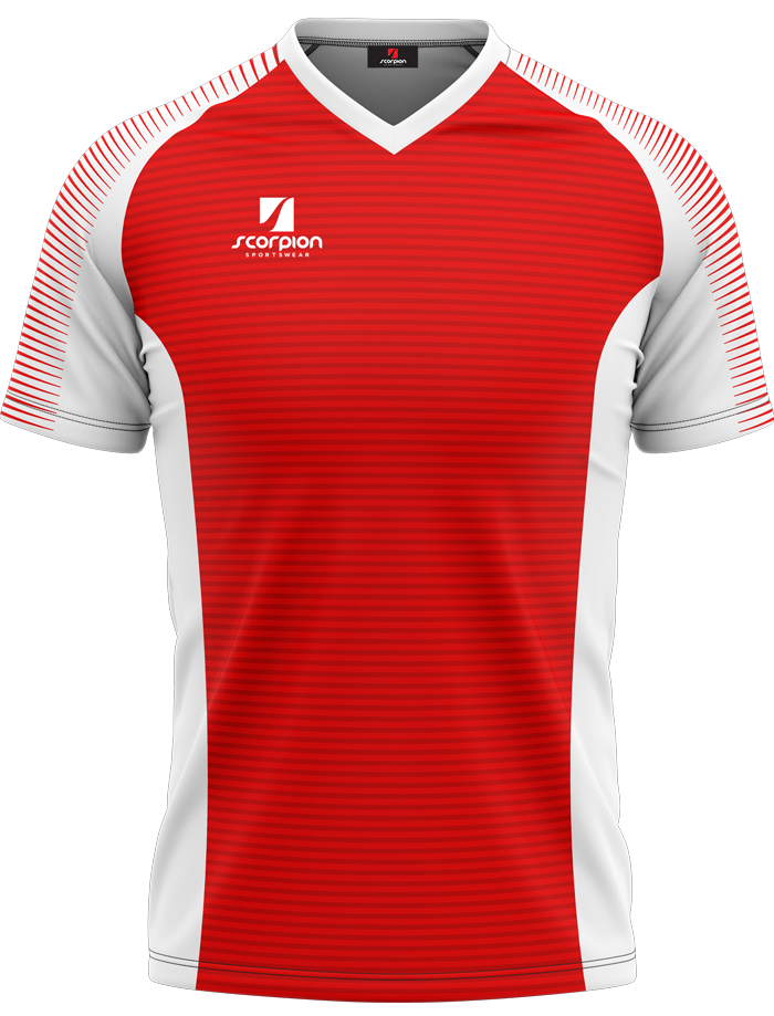 Football Shirts Pattern Solar - Red / White