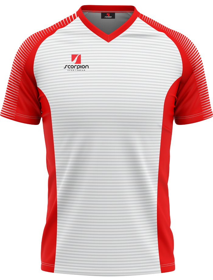 Football Shirts Pattern Solar - White / Red