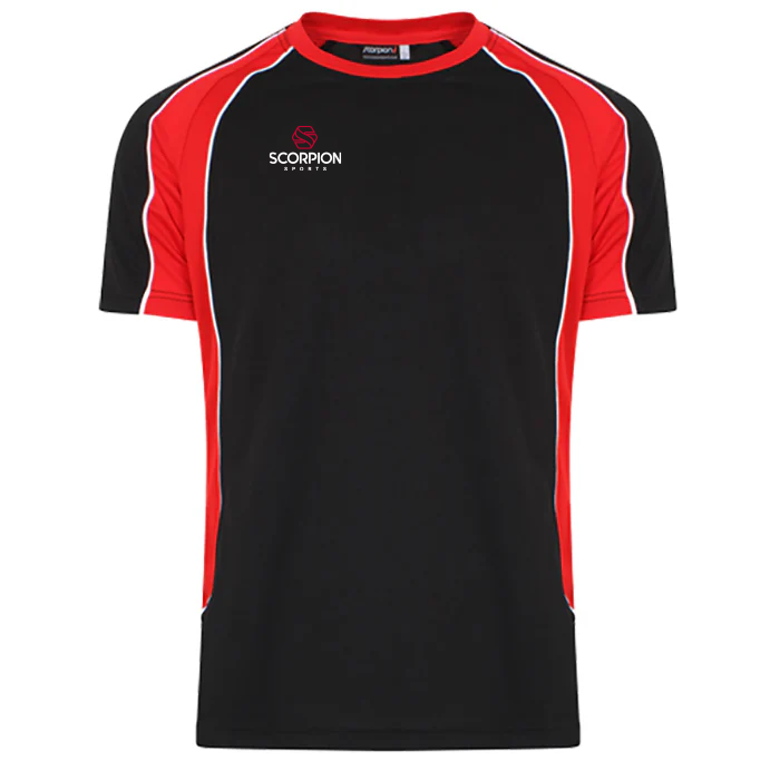 Performance T-Shirt - Black/Red/White