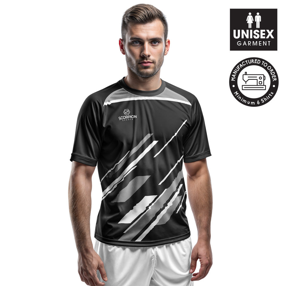 Training T-Shirts Pattern 006 - Black Grey White