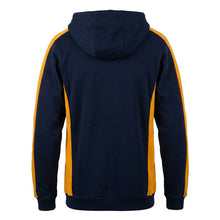 Load image into Gallery viewer, Scorpion Sports Navy and amber Stadium Hoodie back view
