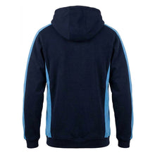 Load image into Gallery viewer, Scorpion Sports Navy and sky blue Stadium Hoodie back view
