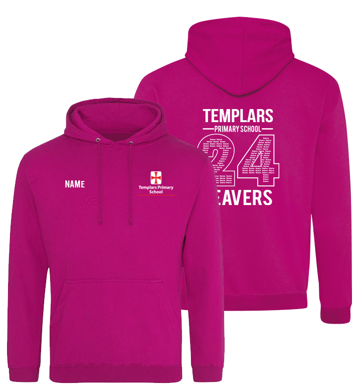 Templars School Leavers 2024 Hoodies - Hot Pink