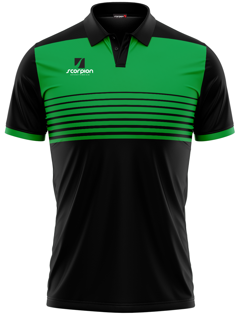 Scorpion Polo Shirts Pattern 1 - Black/Green