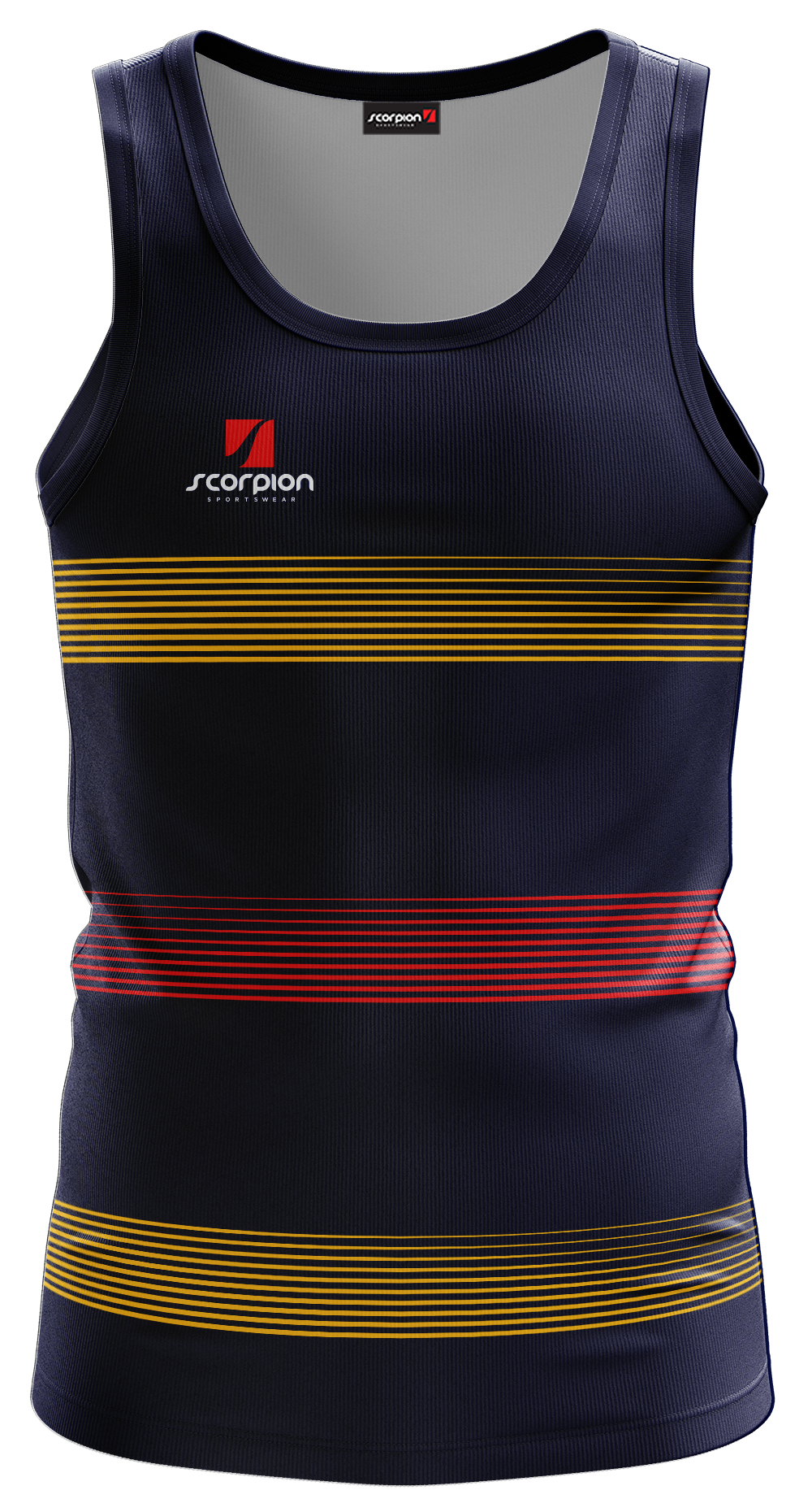 Scorpion Vests Pattern 2 - Navy/Amber/Red