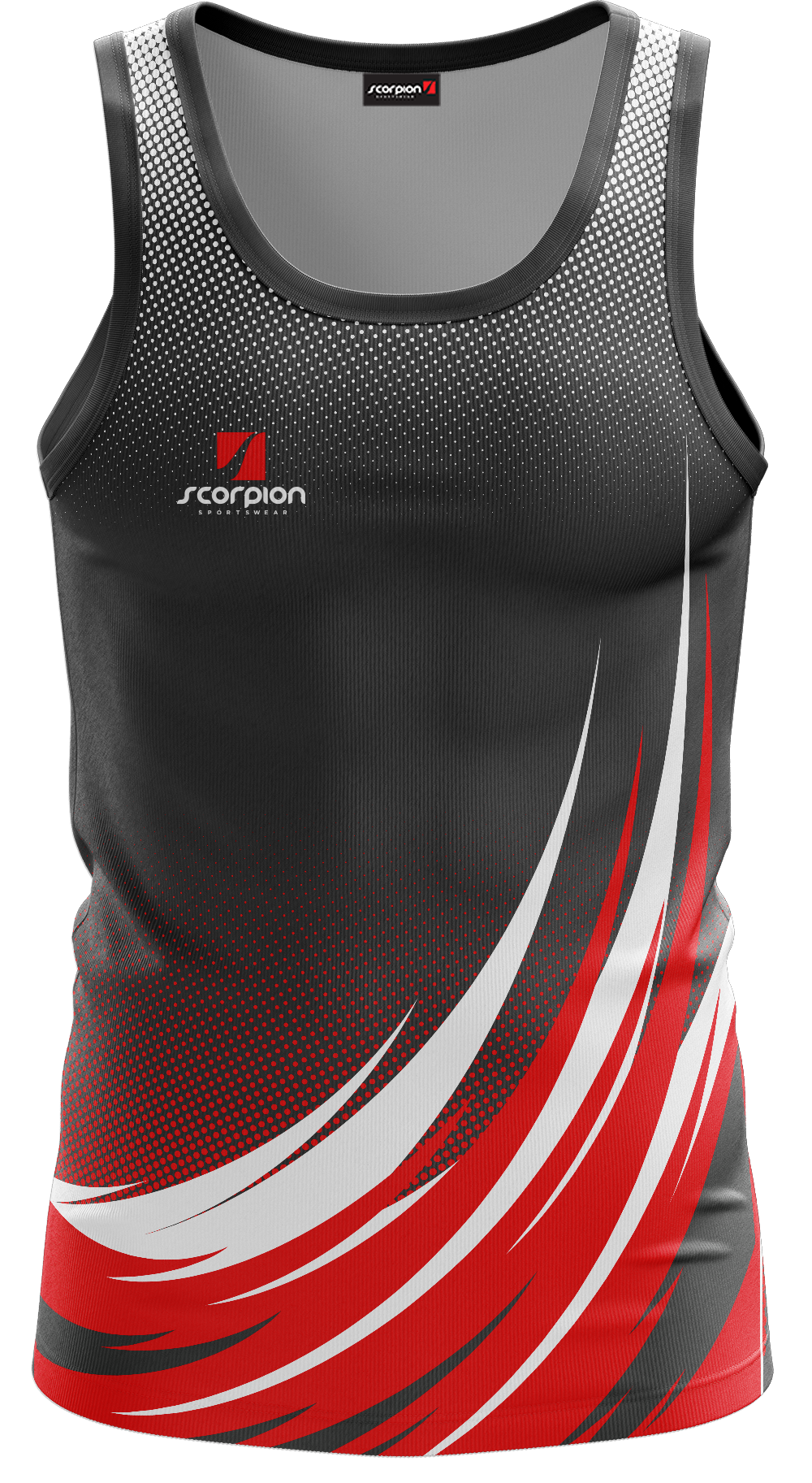 Scorpion Vests Pattern 5 - Charcoal/Red/White