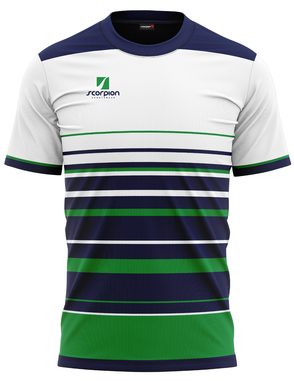 Training T-Shirts Pattern 3 - White/Navy/Green