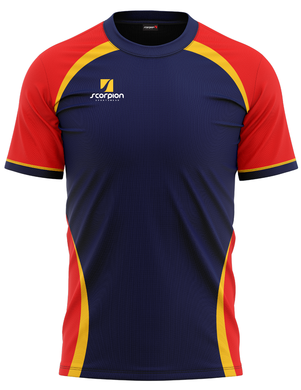 Training T-Shirts Pattern 4 - Navy/Red/Amber