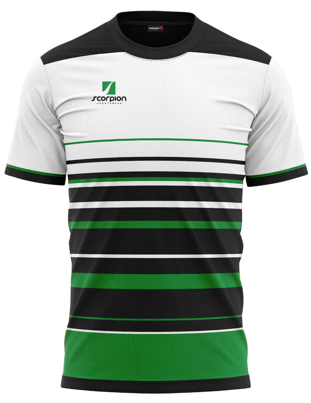 Training T-Shirts Pattern 3 - White/Green/Black
