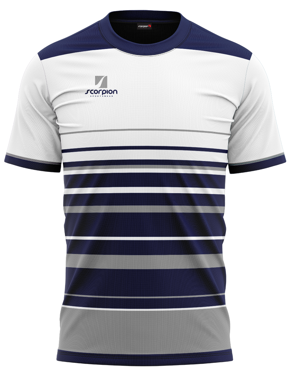 Training T-Shirts Pattern 3 - White/Navy/Grey