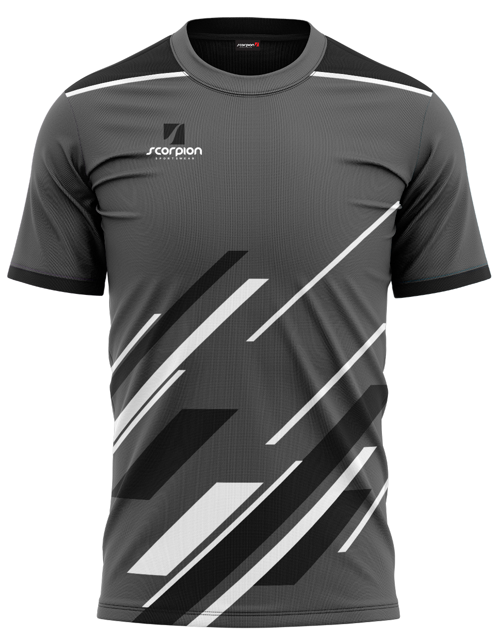 Training T-Shirts Pattern 6 Charcoal/Black/White