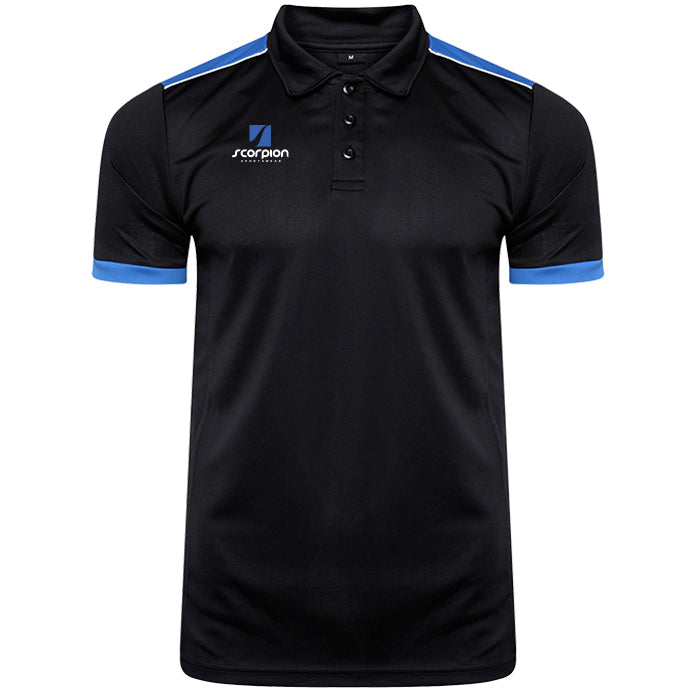 Heritage Polo Shirt - Black/Royal Blue